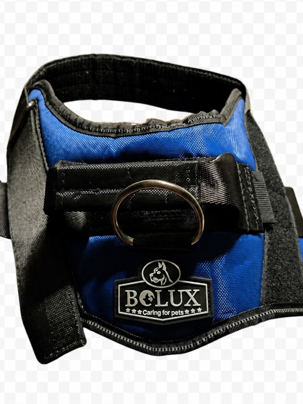 BCLUX Blue Dog Harness with Metal D-Ring